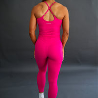 Cherry Hot Pink Bloom Leggings