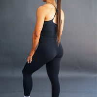 Black Bloom Leggings