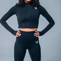 Black Core Cropped Jacket