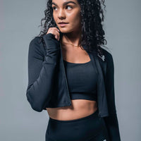 Black Core Cropped Jacket
