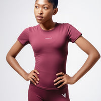 Maroon Sculpted T Shirt