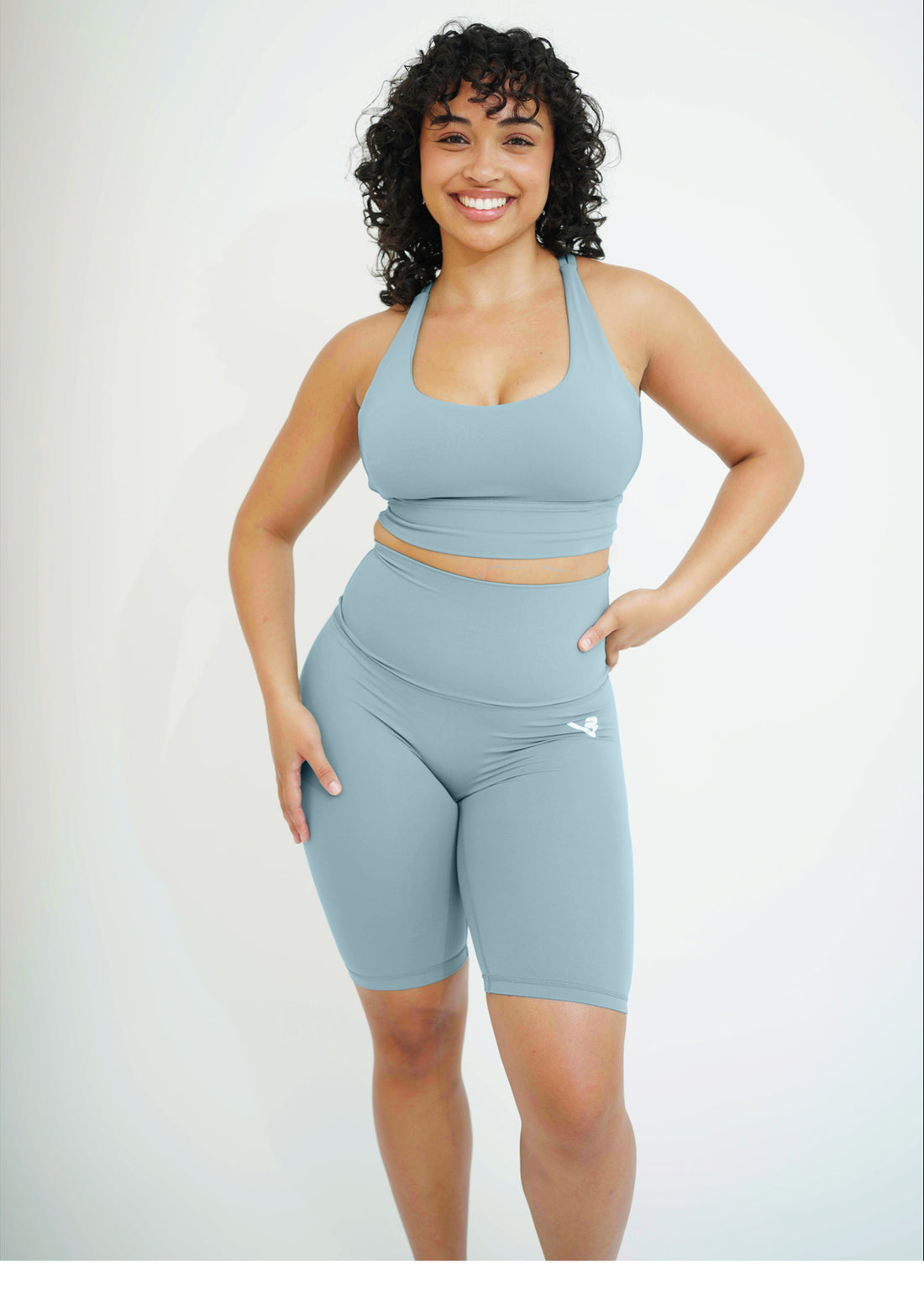 Pastel  Baby Blue Biker Shorts