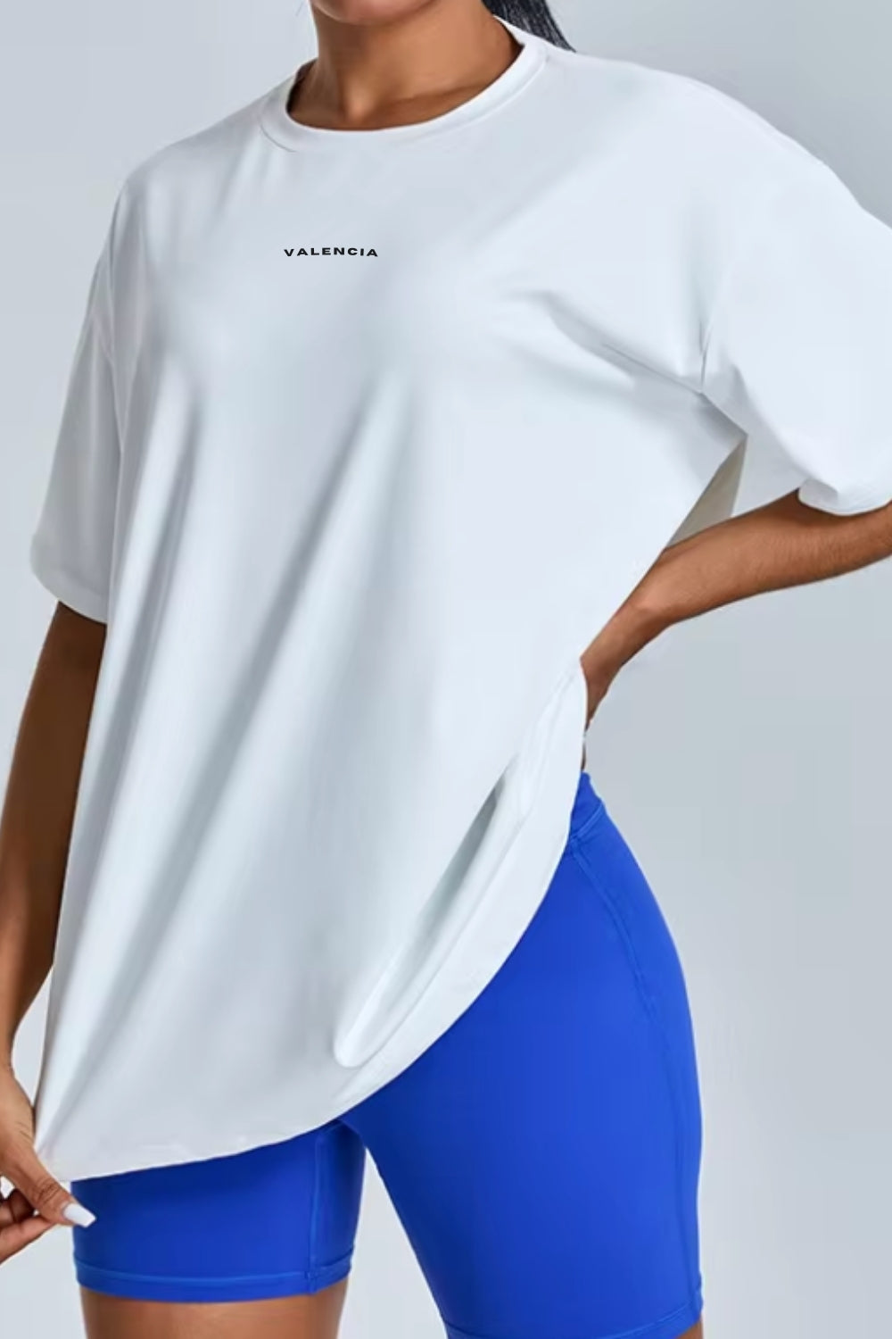 White Active Oversized Tee