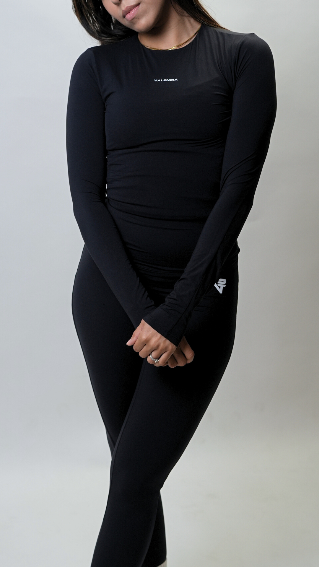 Black Aspire Long Sleeve Tee