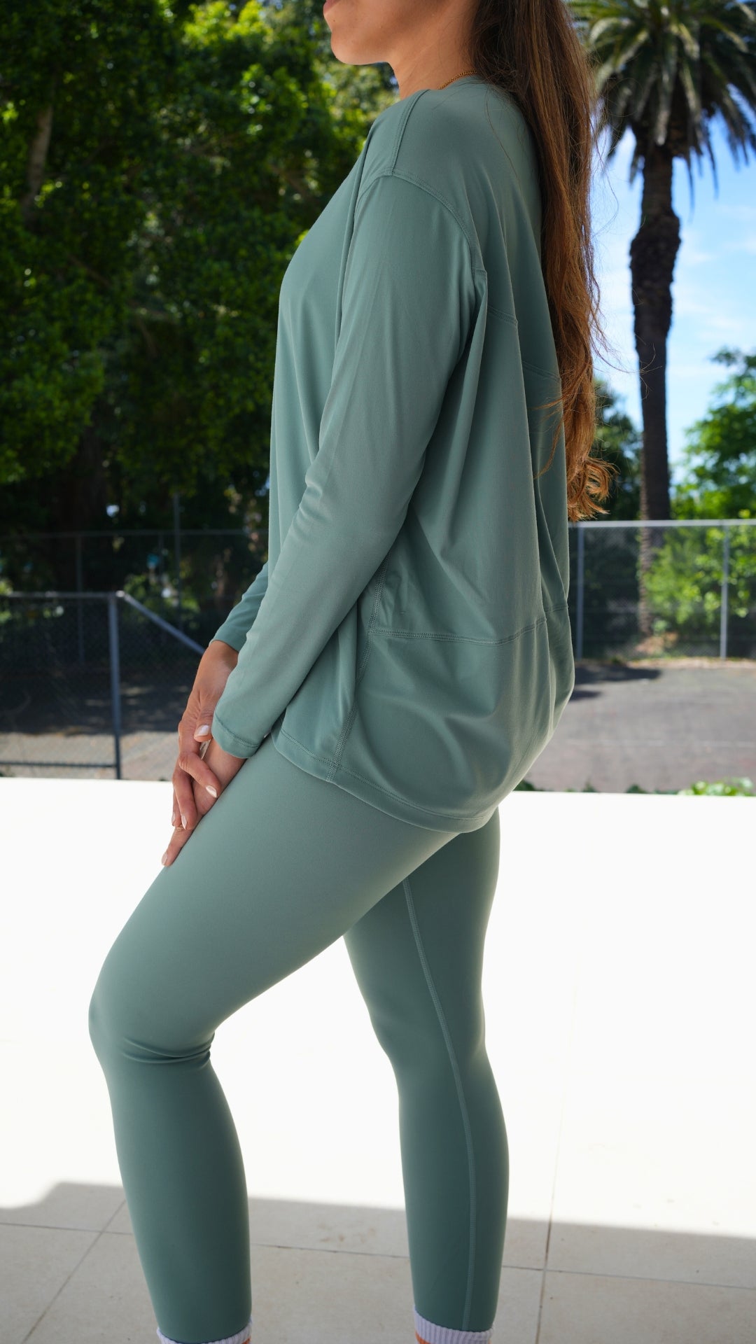 Long Sleeve Modest Tee Turquoise