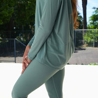 Long Sleeve Modest Tee Turquoise