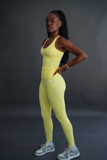 Yellow Butter Bloom Leggings