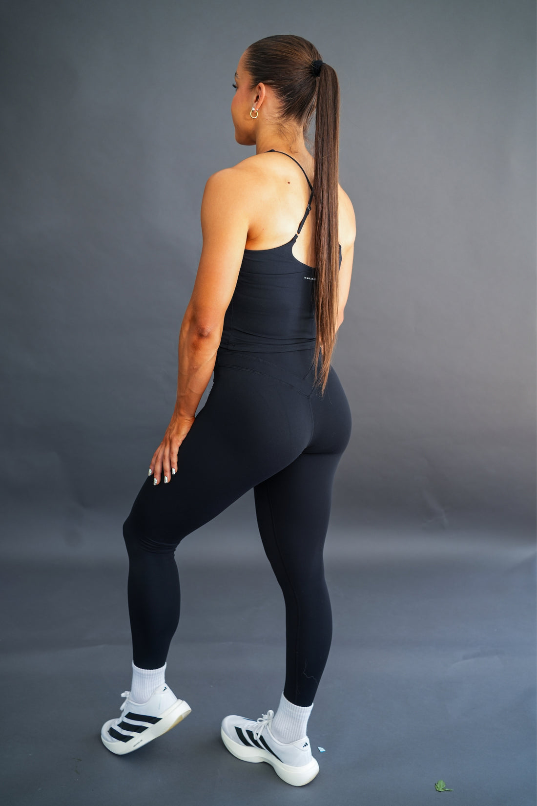 Black Bloom Halterneck Tank