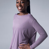 Long Sleeve Modest Tee Purple