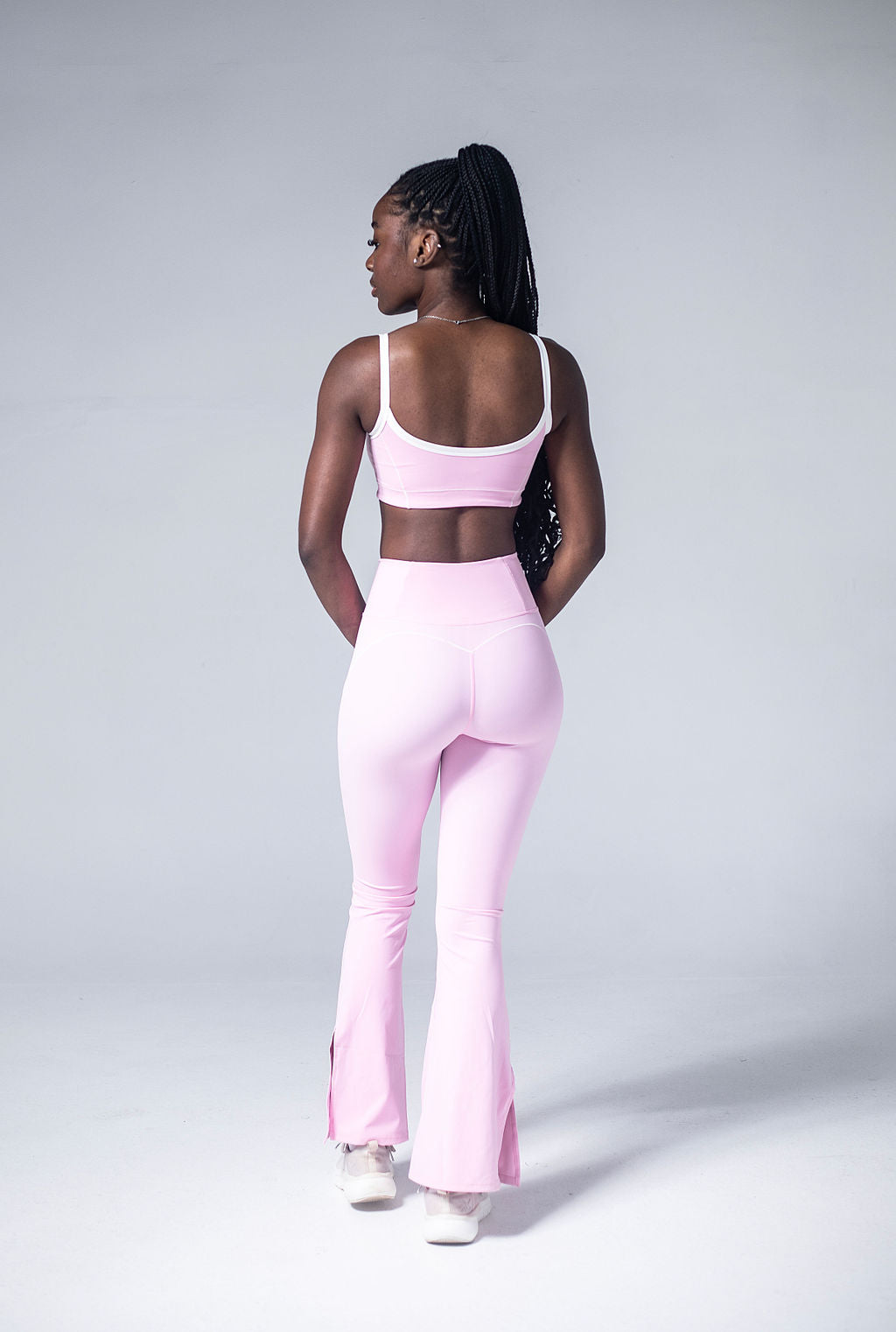 Pink Spring Flared Leggings