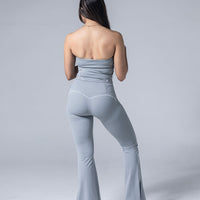 Grey Spring Flared Leggings