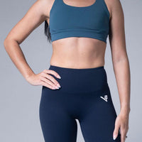 Teal Blue Jewel Sports Bra