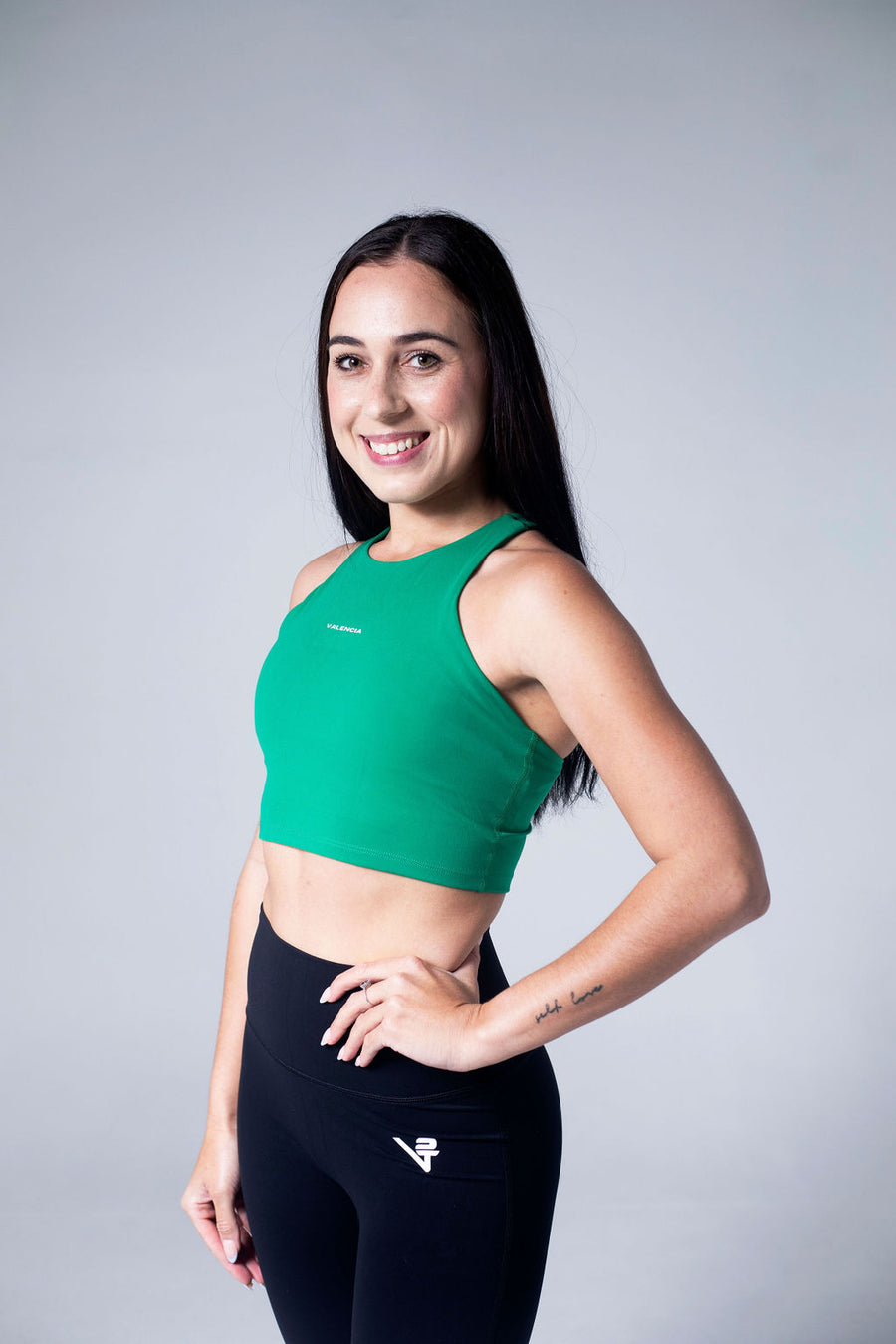 Caribbean Green Unity Tank sports bra