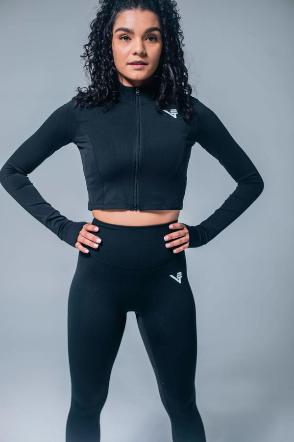 Black Core Cropped Jacket