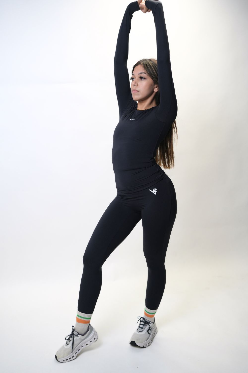 Black Aspire Long Sleeve Tee