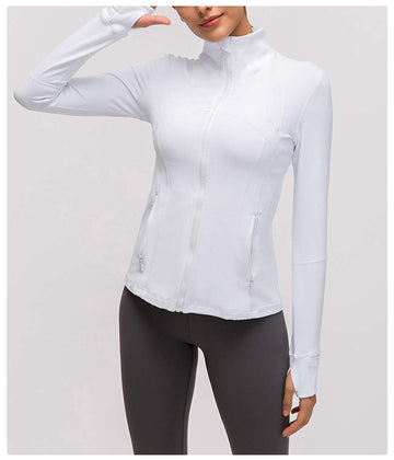 White Sculpted Training Jacket