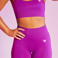 Violet Neon Seamless Sports Bra