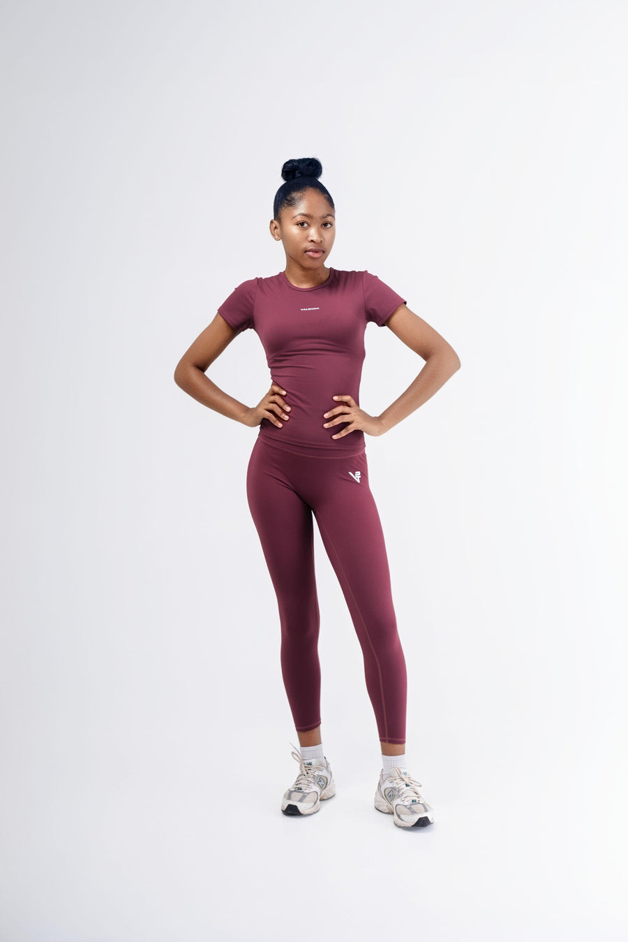 Maroon Sculpted Leggings