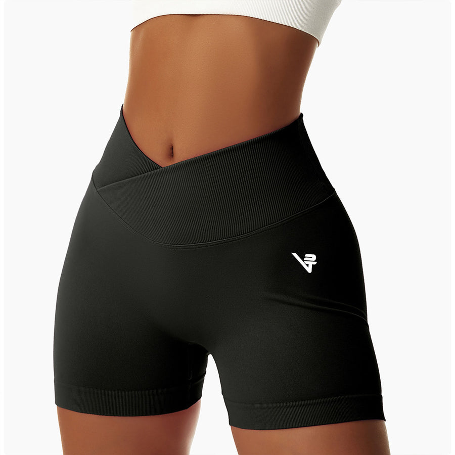 Black V cross Shorts