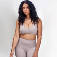 Beige Infinity  Sports Bra